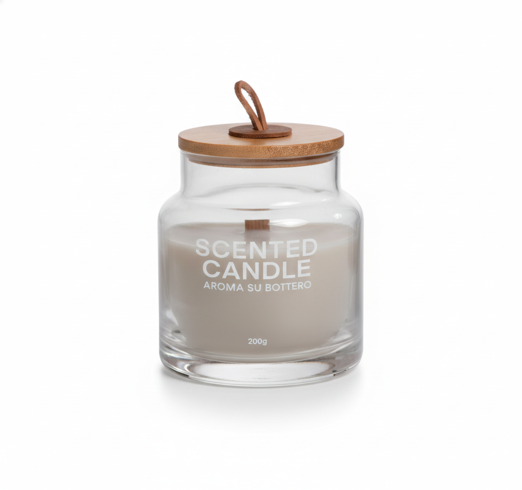 The Thick Glass Wax Candle (White)