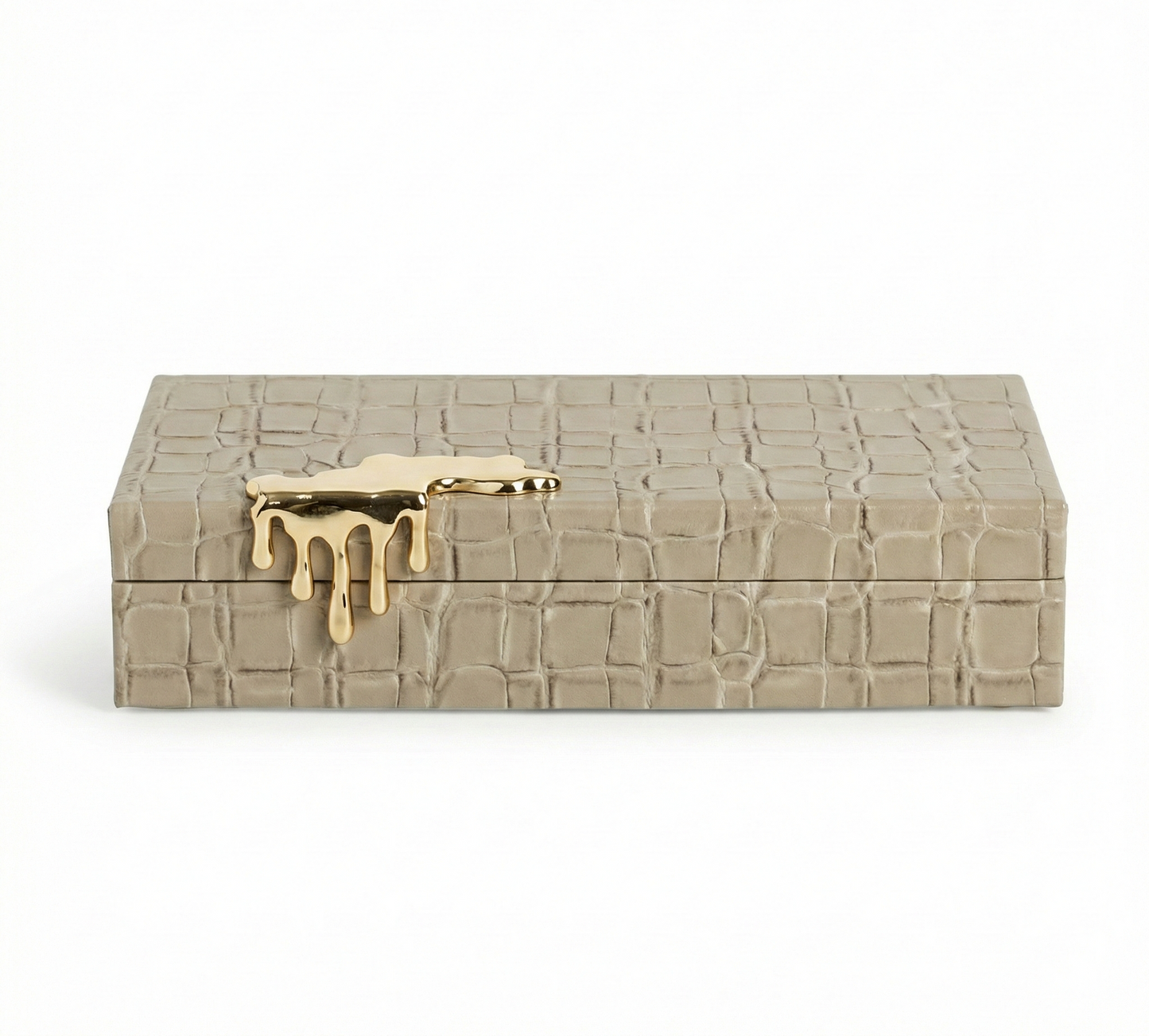 The Water Drop Decorative Box Beige Grey - M