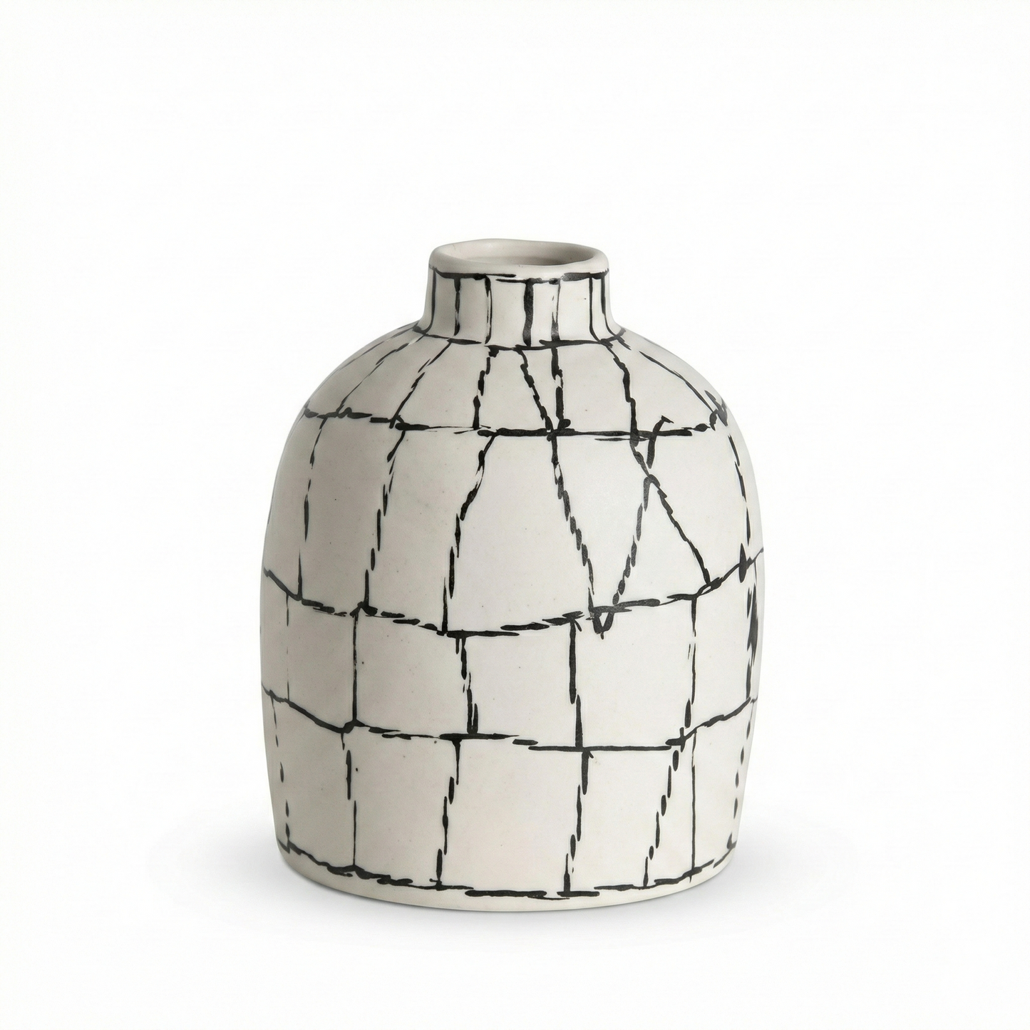 The Black Line Narrow Mouth Vase -S