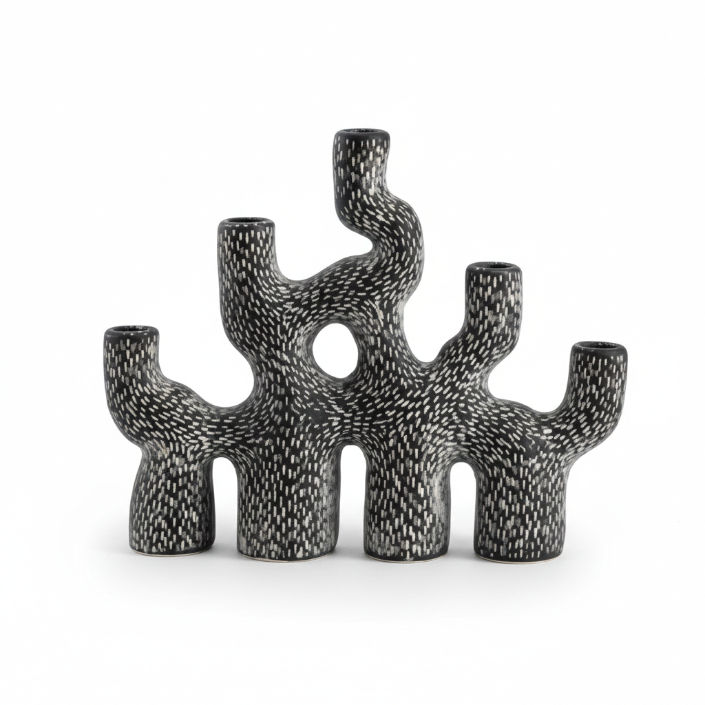 The Midnight Coral Candelabra