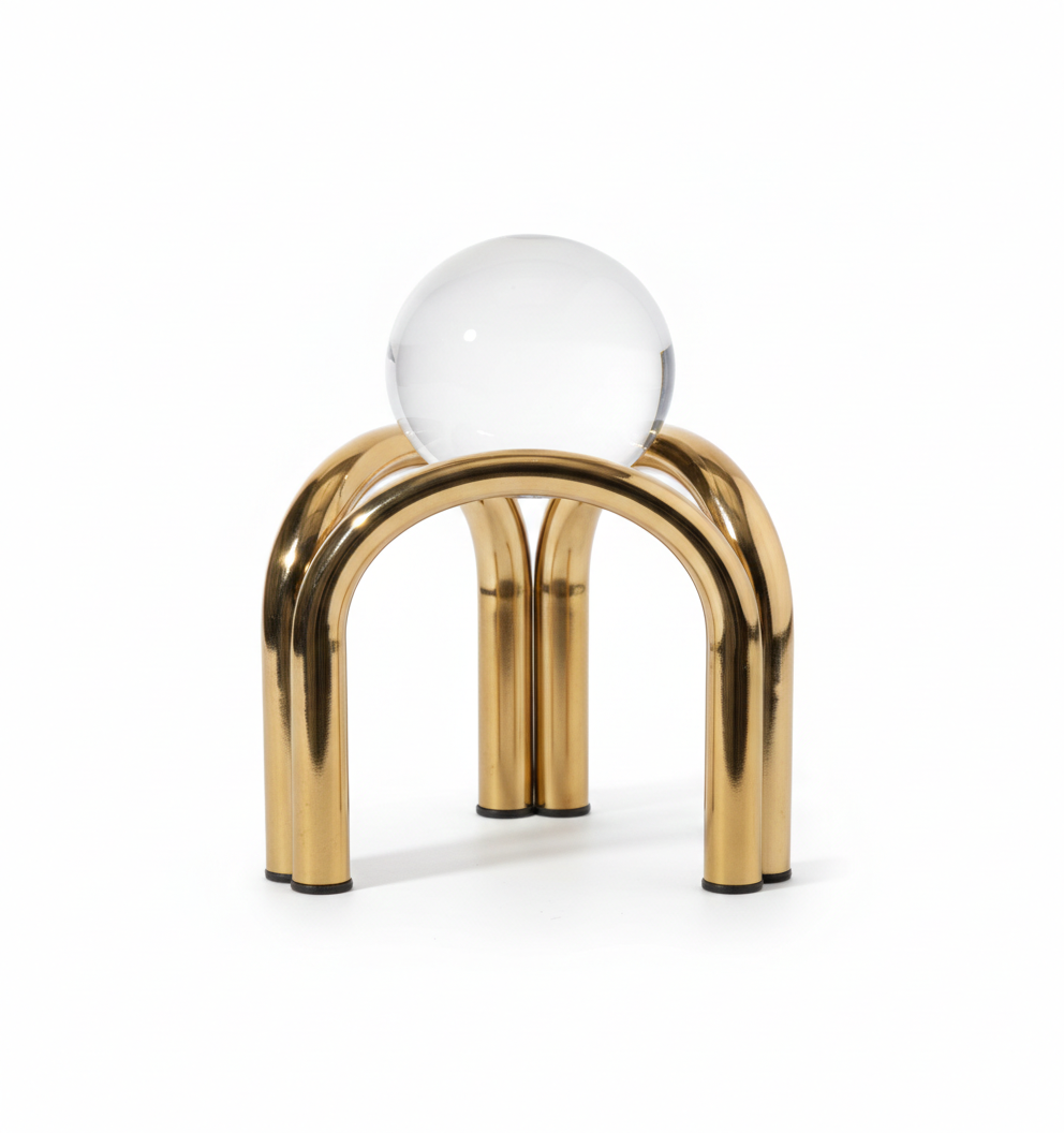 The Arcus Crystal Sphere Sculpture – Low Profile