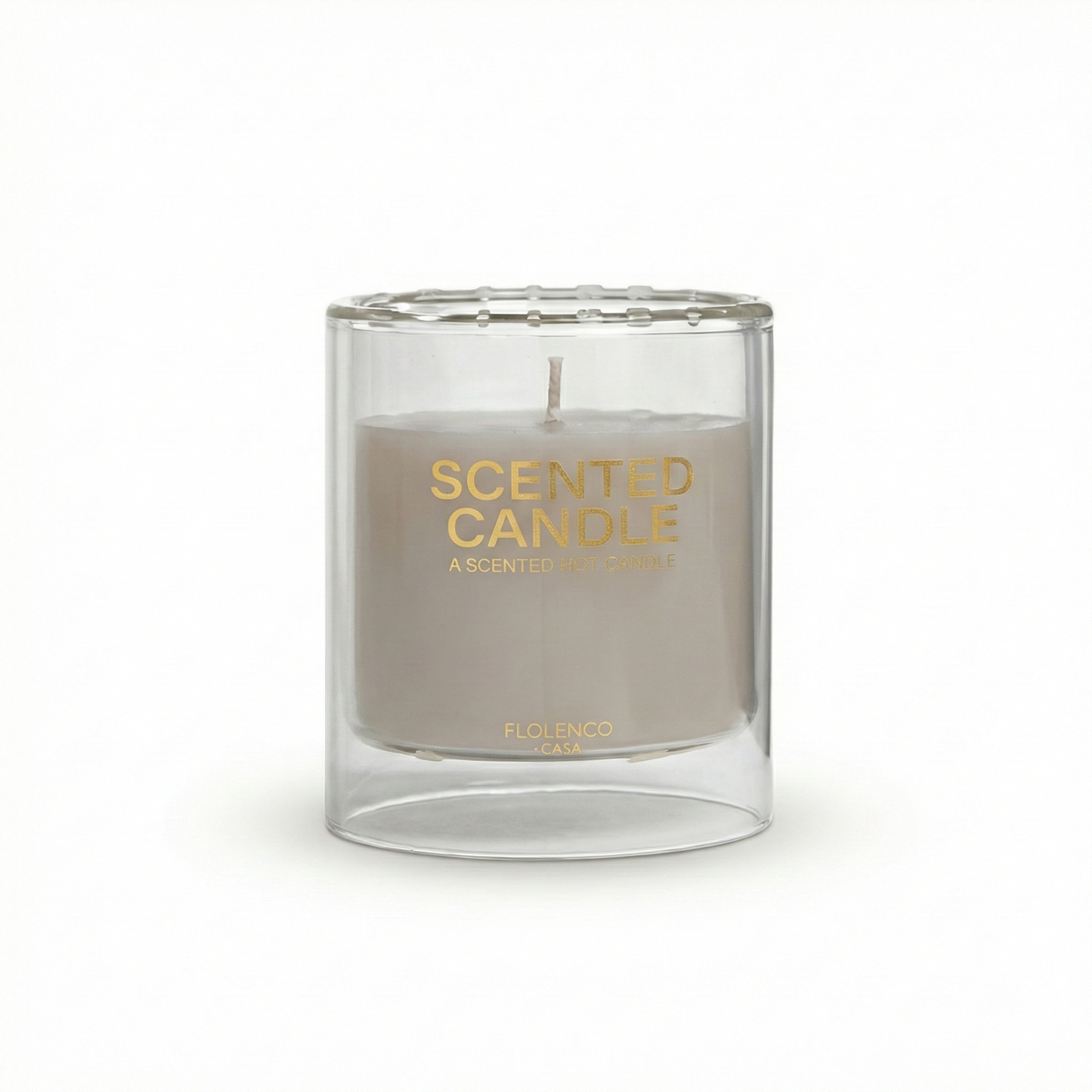 The Double Cup Wax Candle (White)