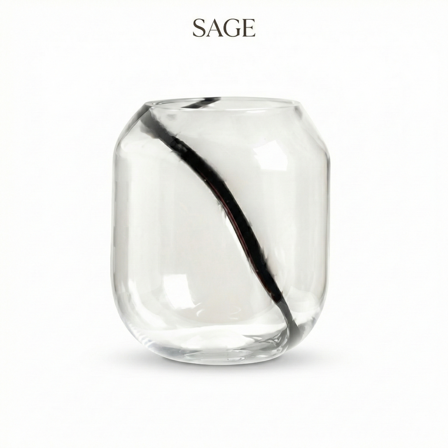 The White Clear Vase - Medium