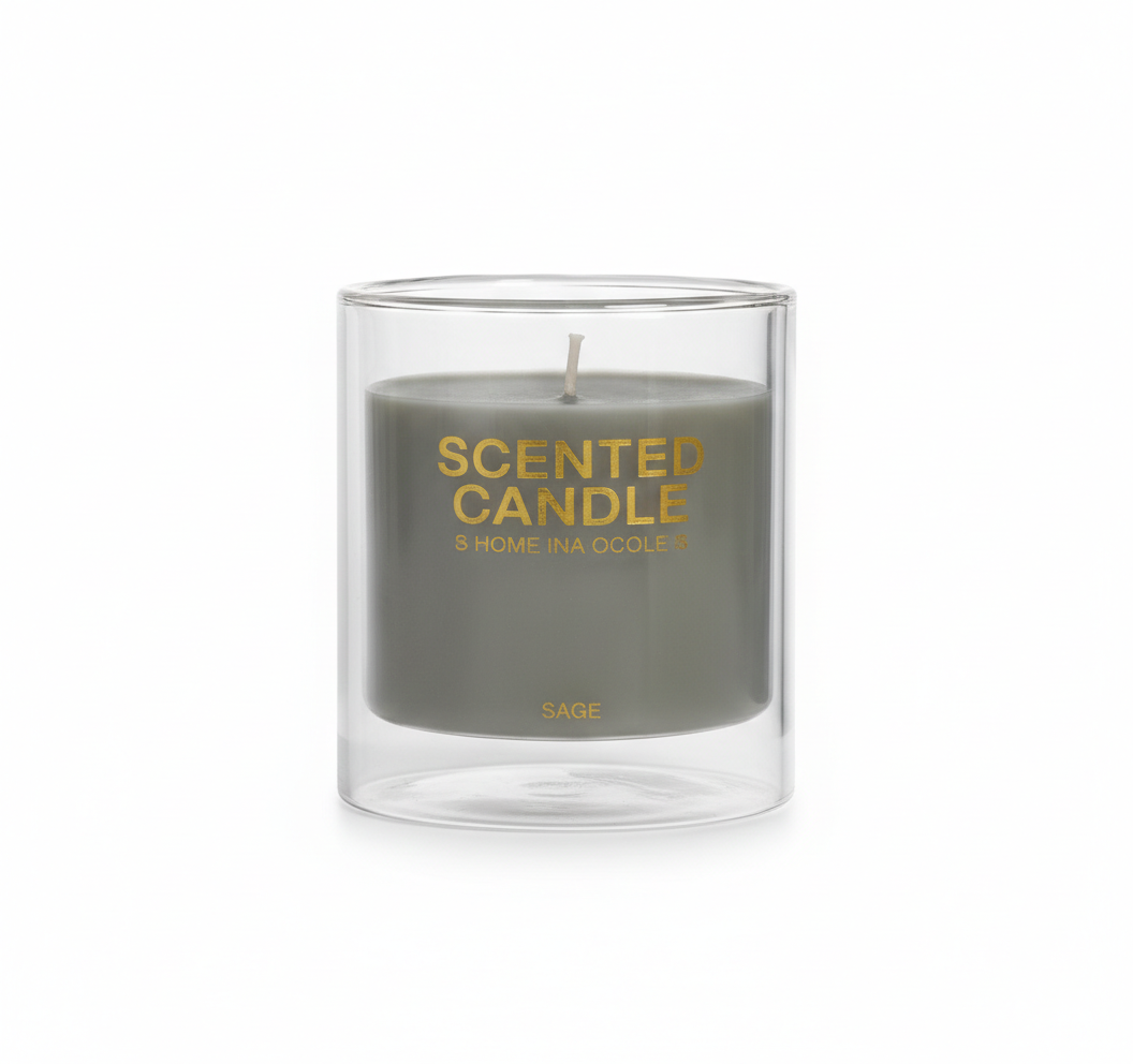 The Double Cup Wax Candle (Green)
