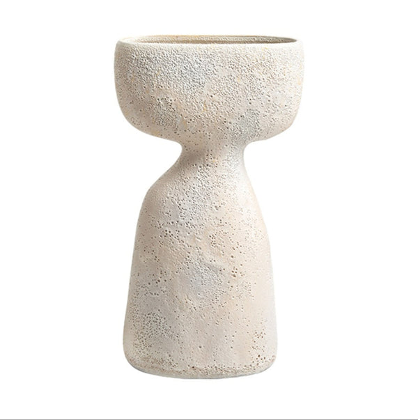Beige Textured Ceramic Vase(Large)