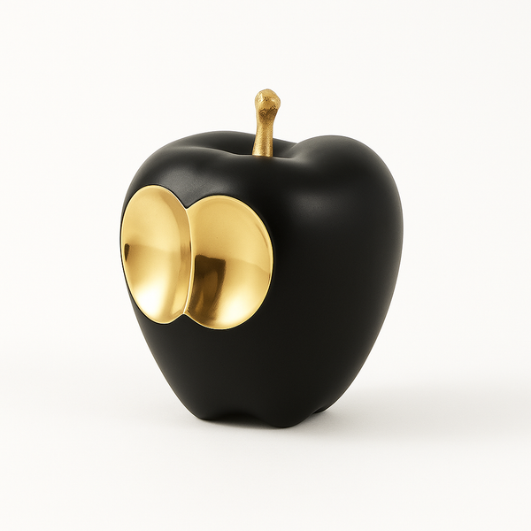 Black & Gold Apple Sculpture