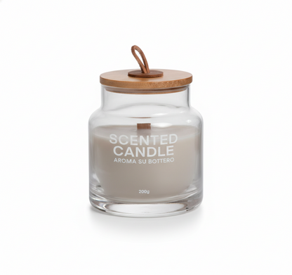 The Thick Glass Wax Candle (White)