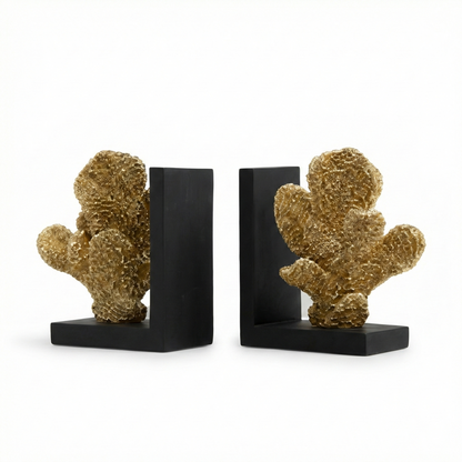 The Gold Coral Bookends