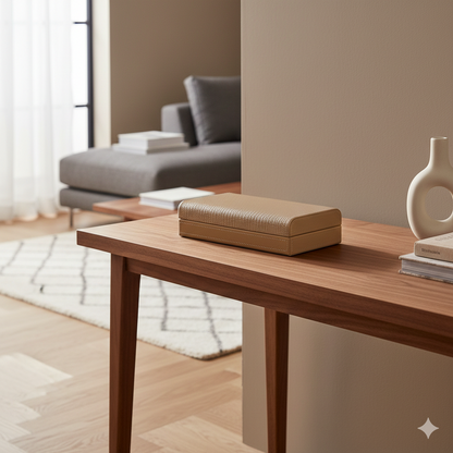 The Grand Textured Valet Box – Saddle Coffee