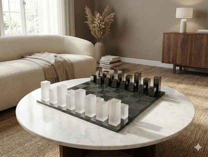 The Monolith Crystal Chess Set