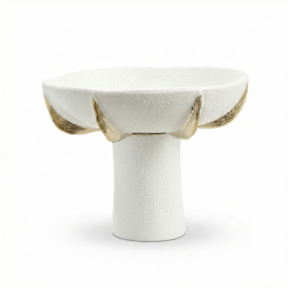 The Gilded Rim Pedestal Bowl