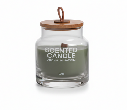 The Thick Glass Wax Candle (Green)