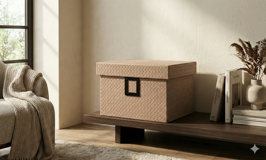 The Woven Valet Trunk – Latte Leather