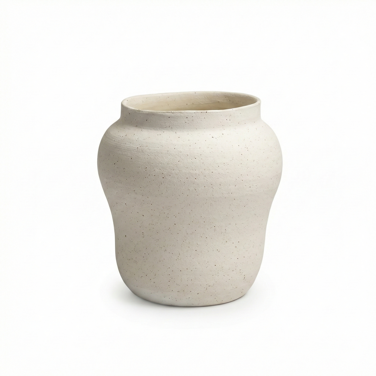 The Sand-Faced Vessel – White Ceramic