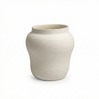 The Sand-Faced Vessel – White Ceramic