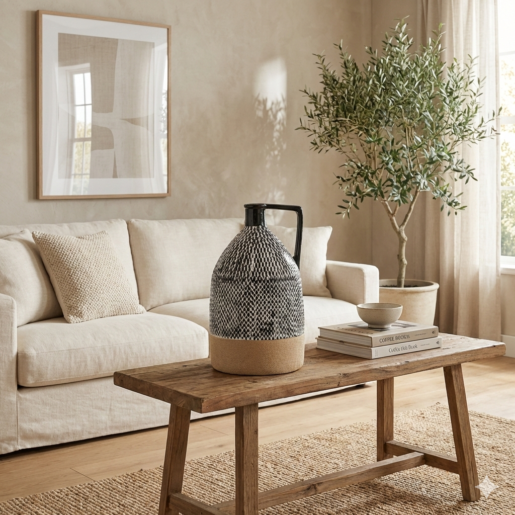 The Rhombic Vase: Geometric Warmth