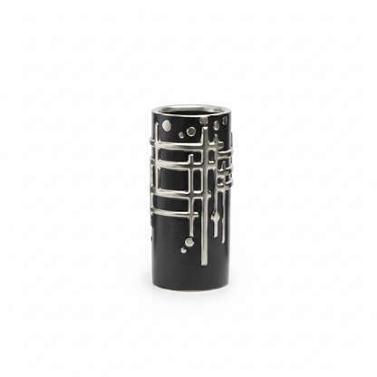 The Silver Metal Stamp Vase - S