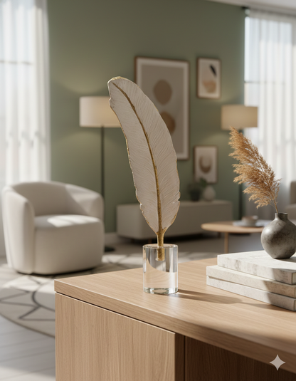 The Gilded Plume Sculpture