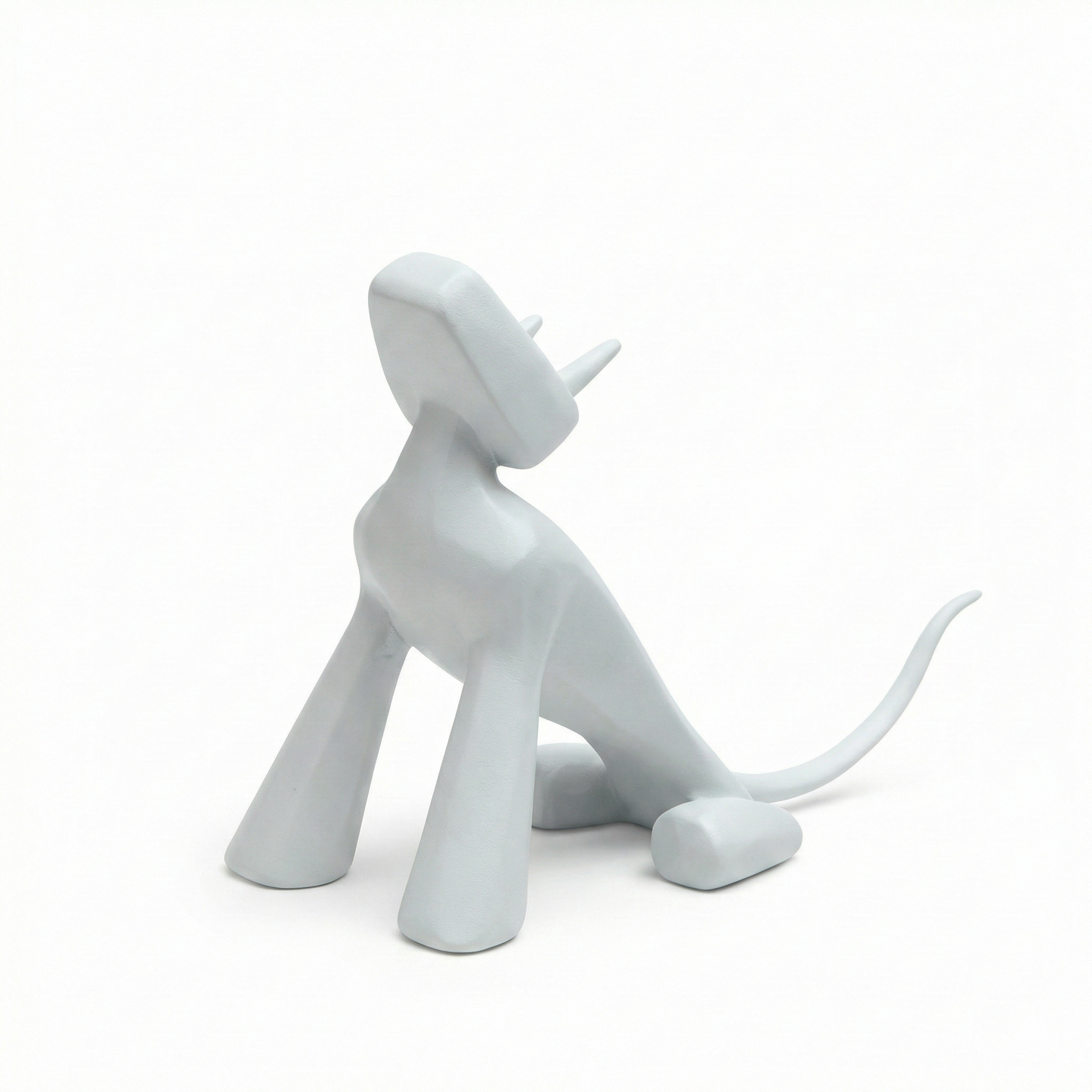 The White Looking Up Dog