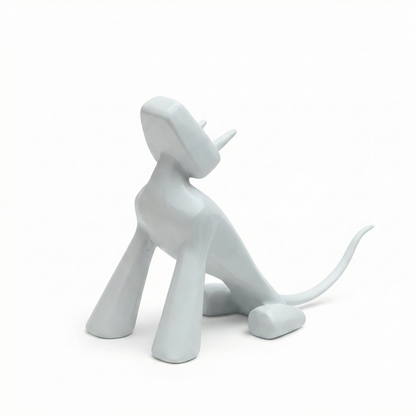 The White Looking Up Dog