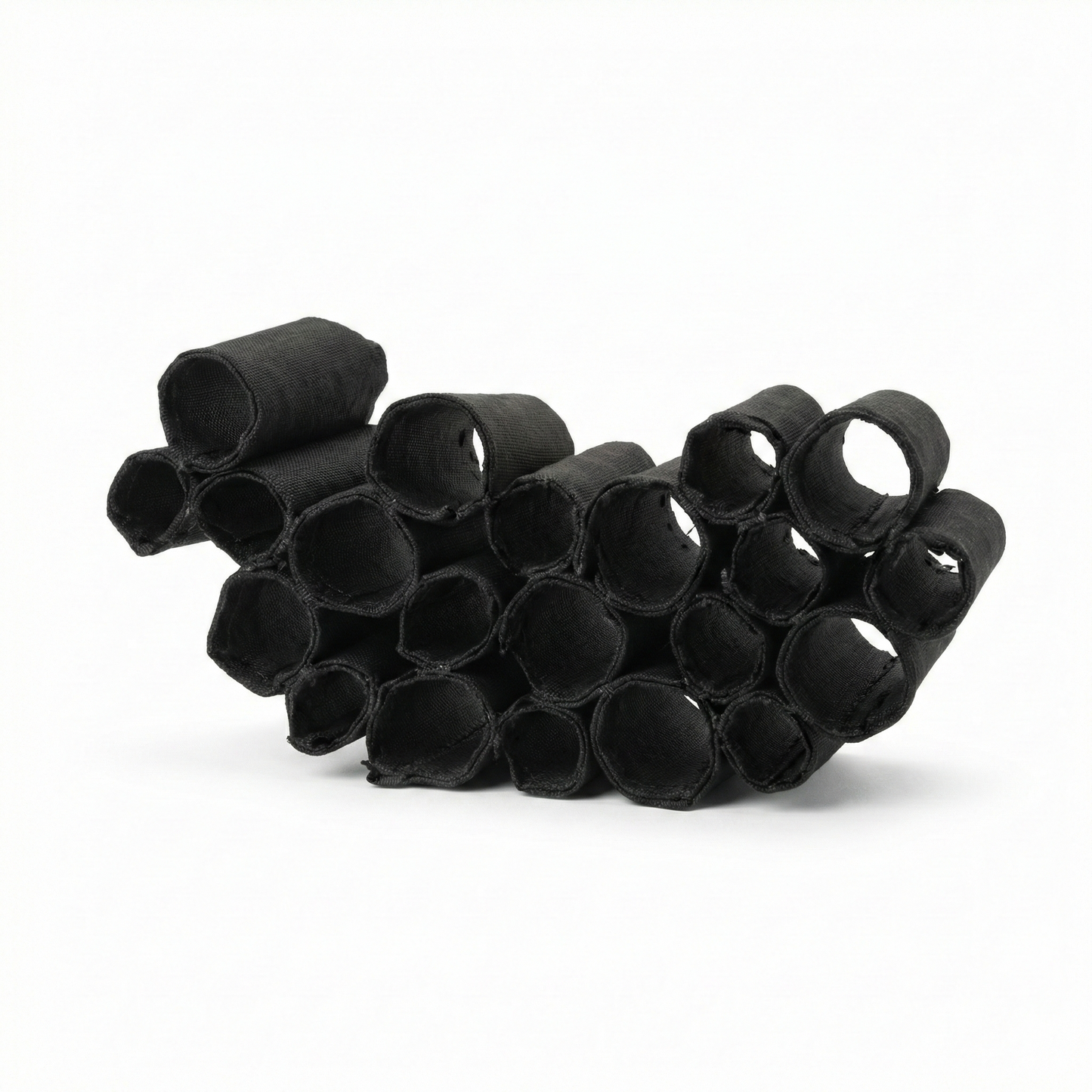 The Noir Scroll Sculpture | Hand-Rolled Ceramic Art