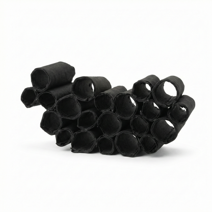 The Noir Scroll Sculpture | Hand-Rolled Ceramic Art