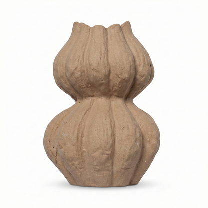 The Terraform Fluted Vase | Sculptural Earthware - S
