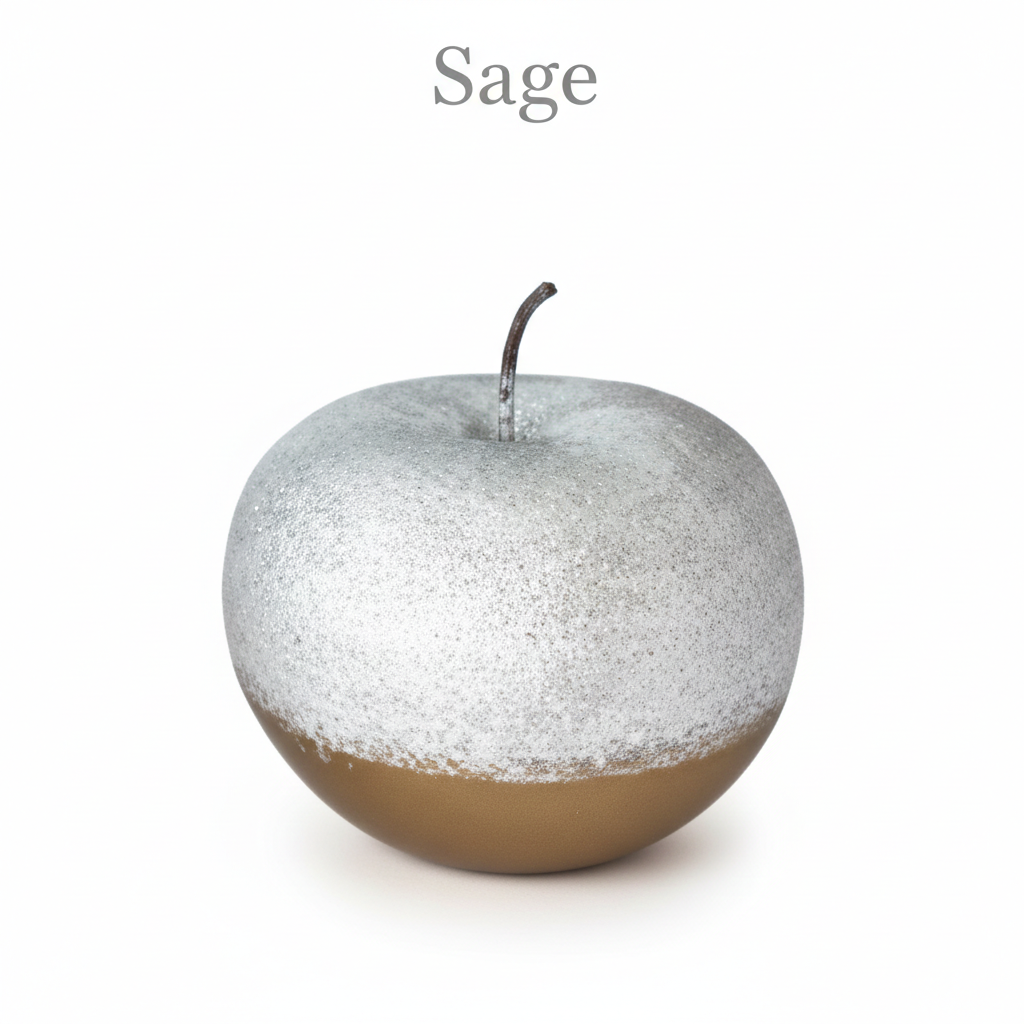 The Dual-Tone Pear Sculpture – Silver & Gold
