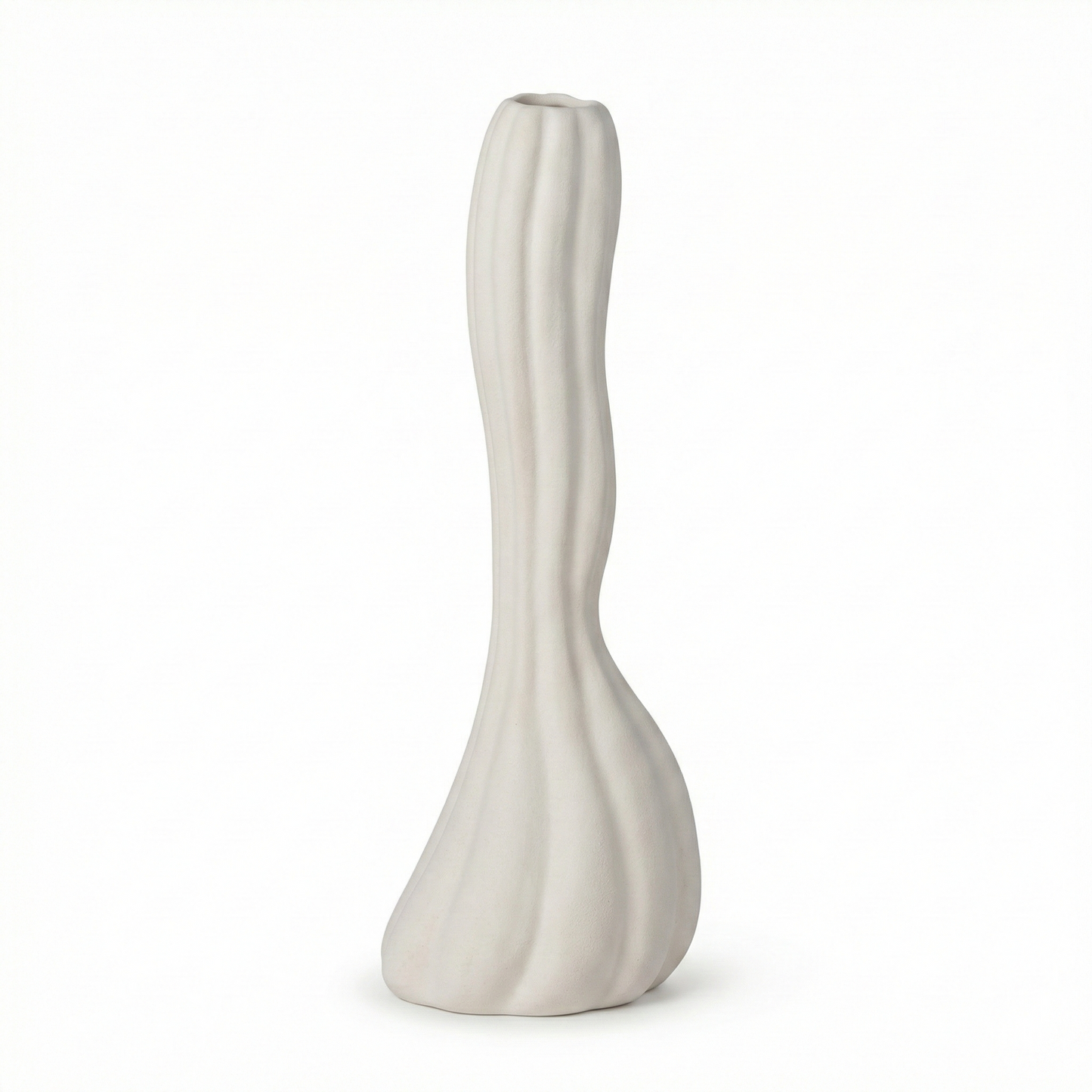 The Organic Ribbed Totem | Sculptural Ceramic Candle Holder