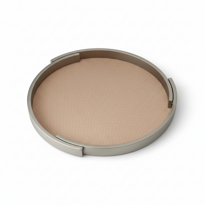 The Orbit Leather Round Tray