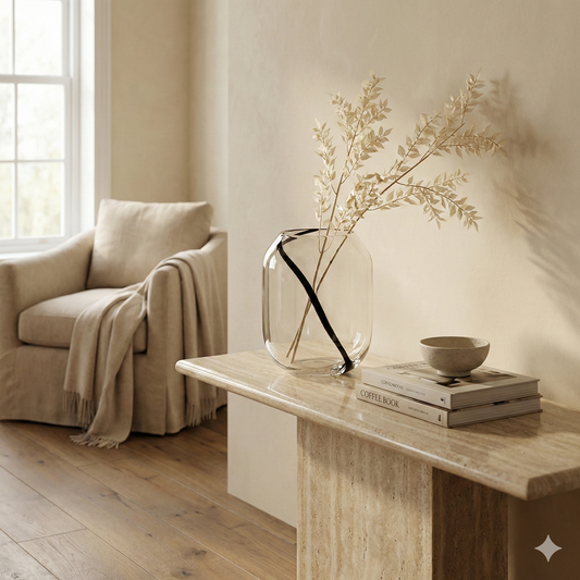 The White Clear Vase - Medium