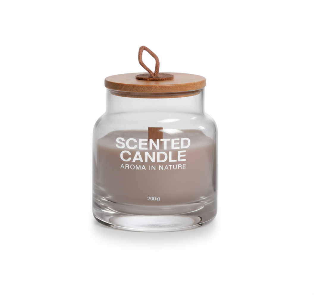 The Thick Glass Wax Candle (Shallow Coffee)