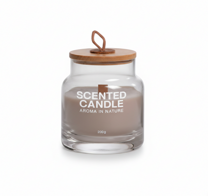 The Thick Glass Wax Candle (Shallow Coffee)