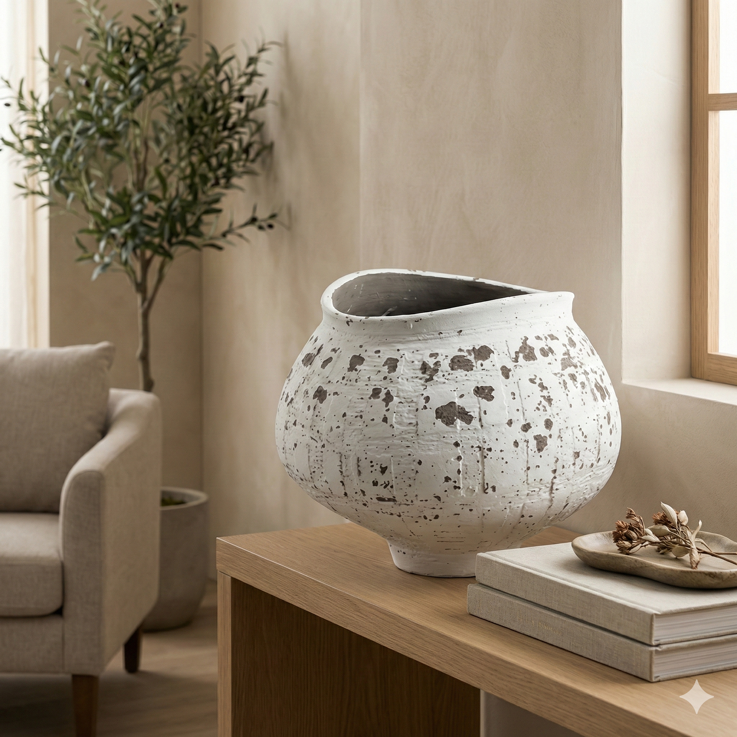 The Mottled Plaid Vase - M