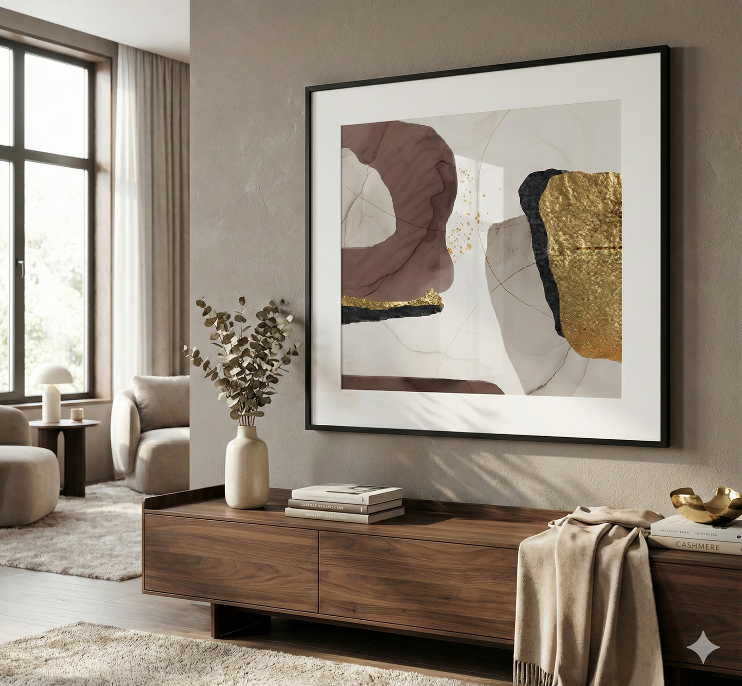The Multicolor Color Block Painting -S