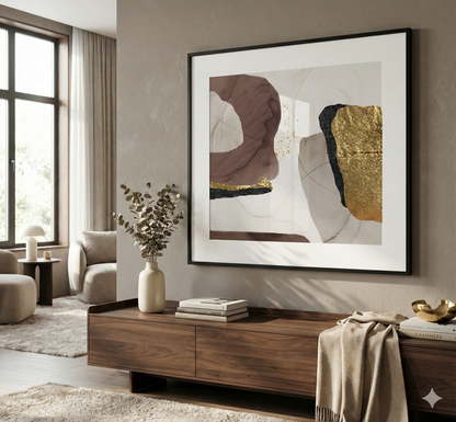 The Multicolor Color Block Painting -S