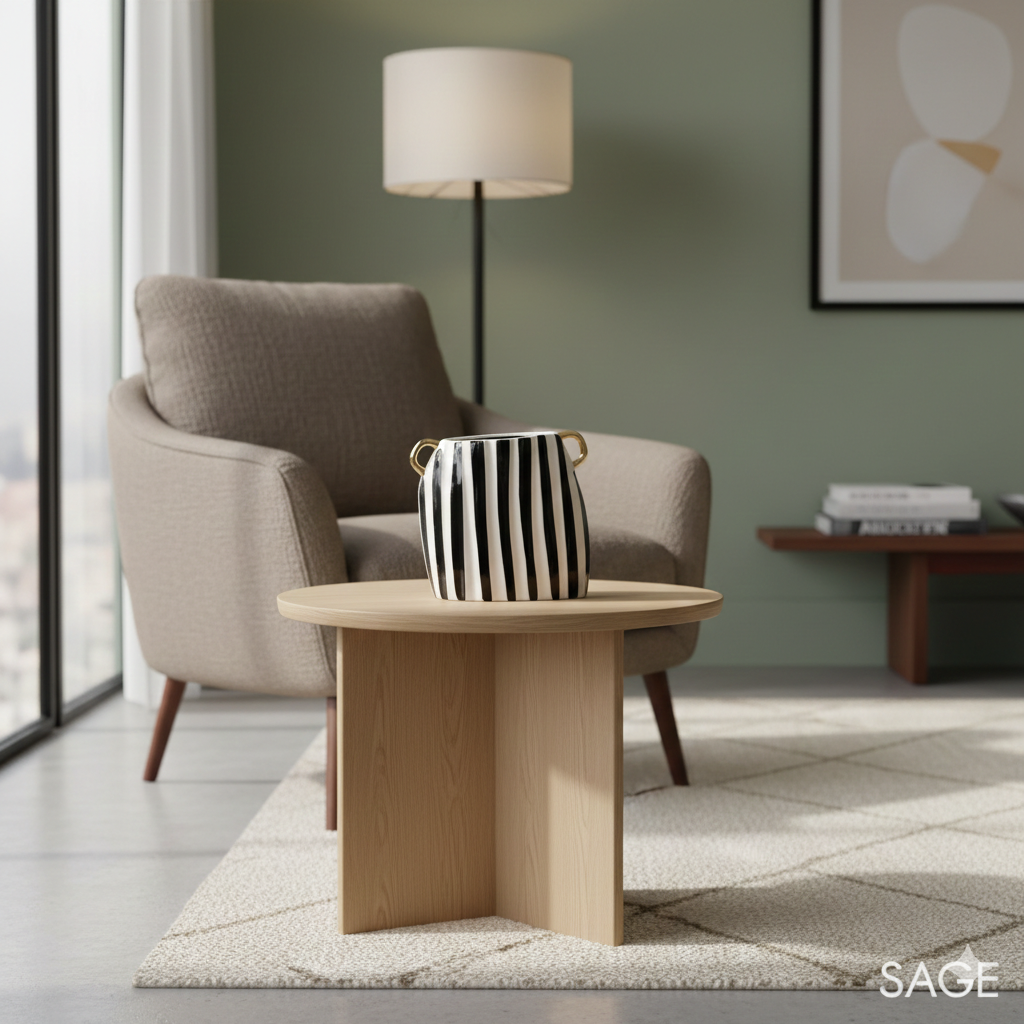 The Golden Ear Vertical Line Vase - S