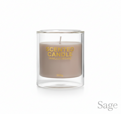 The Double Cup Wax Candle (Shallow Coffee)