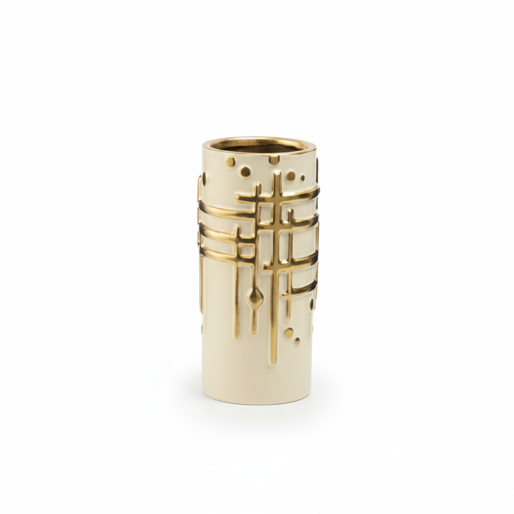 The Gold Metal Stamp Vase - S