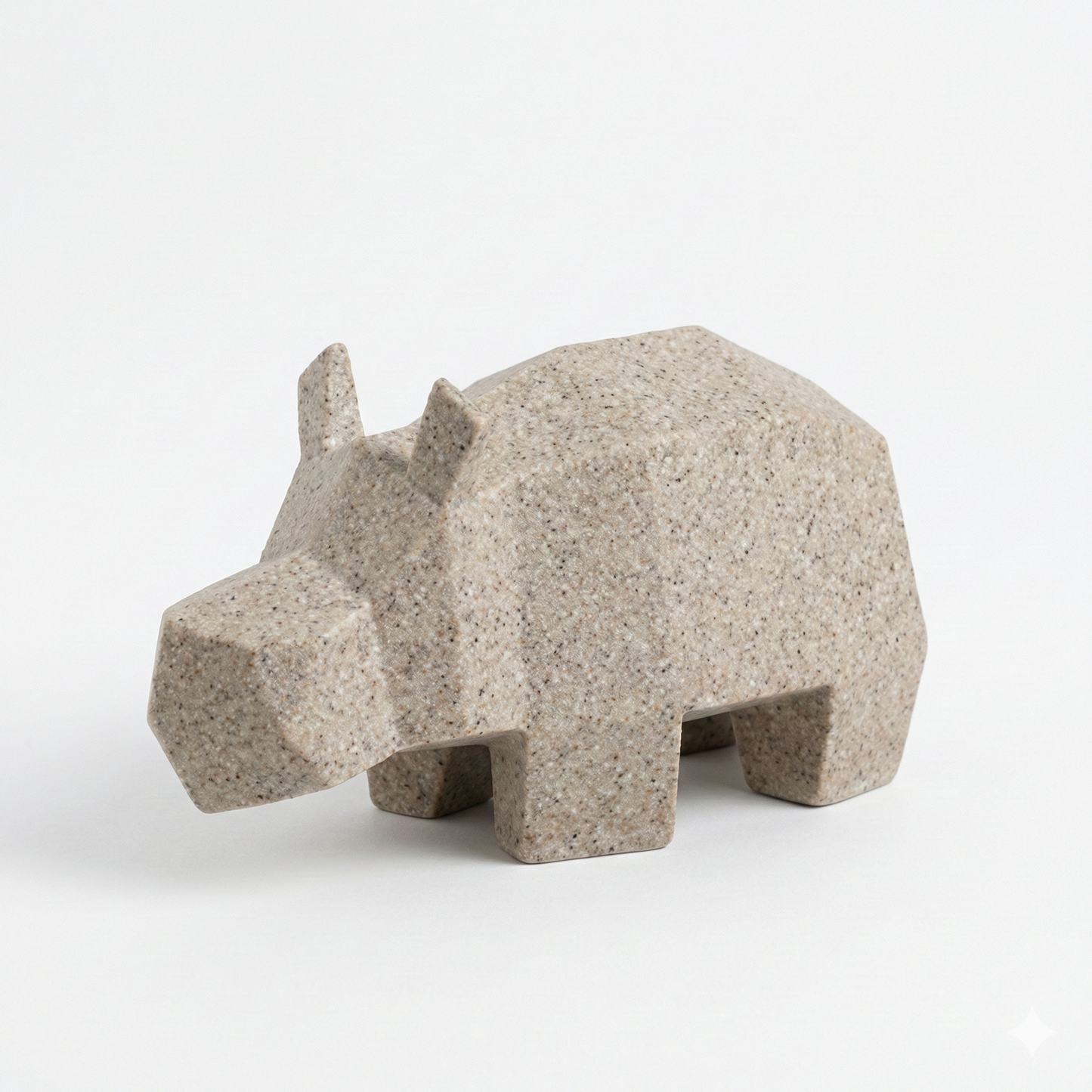 The Faceted Stone Hippo