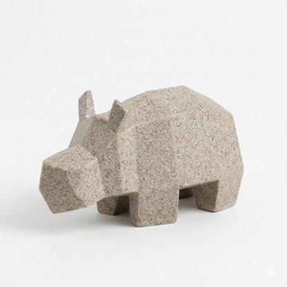 The Faceted Stone Hippo