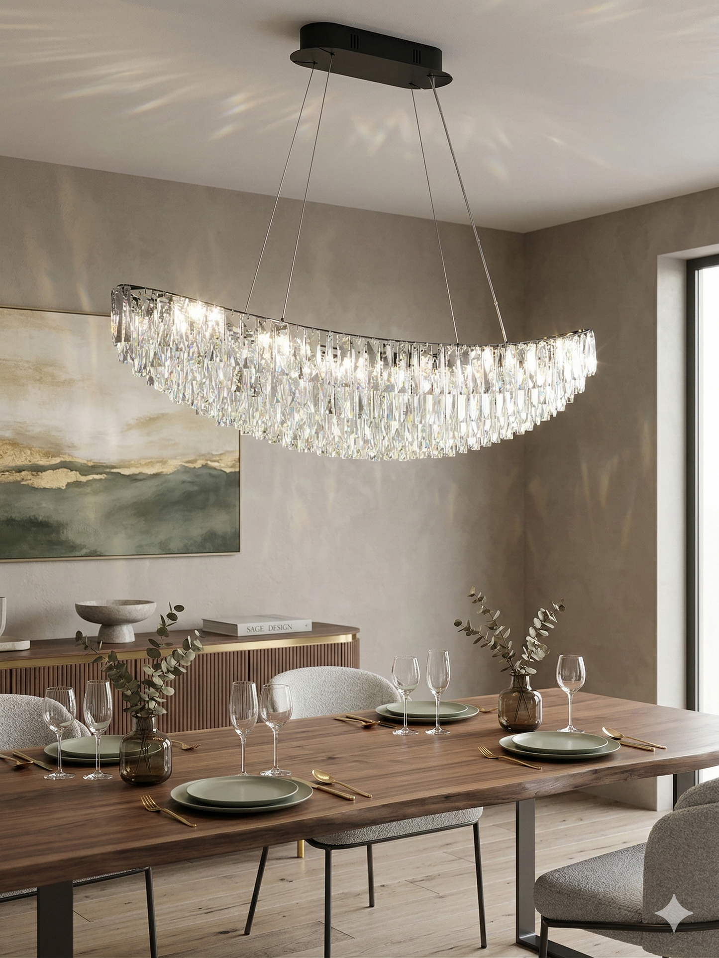 The Prism Cascade Chandelier