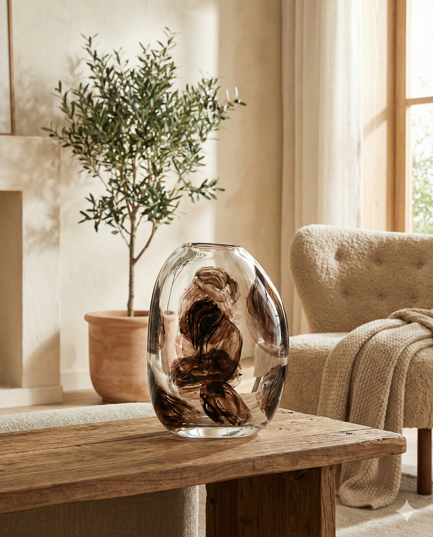 The Amber Motif Glass Vessel
