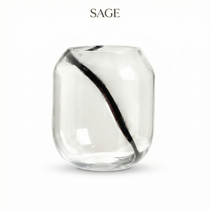 The White Clear Vase - Medium