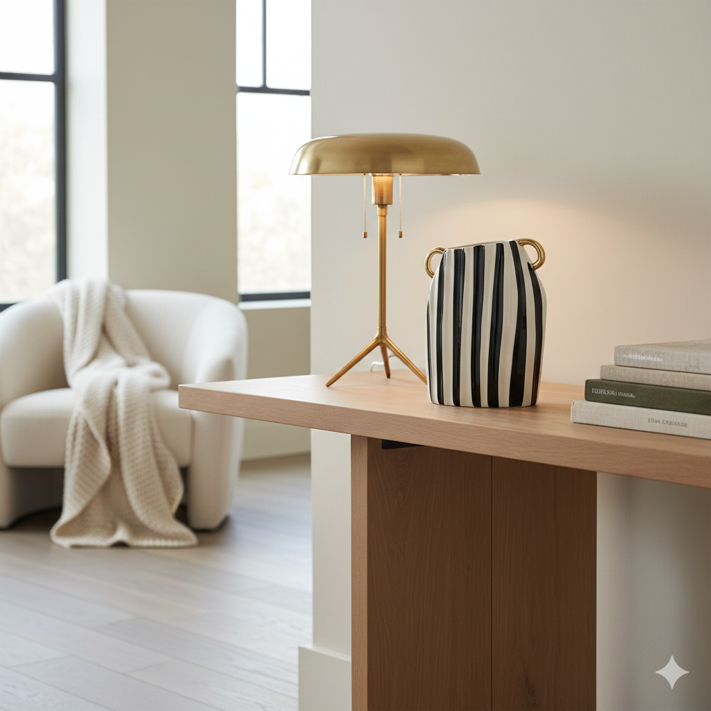 The Golden Ear Vertical Line Vase - M