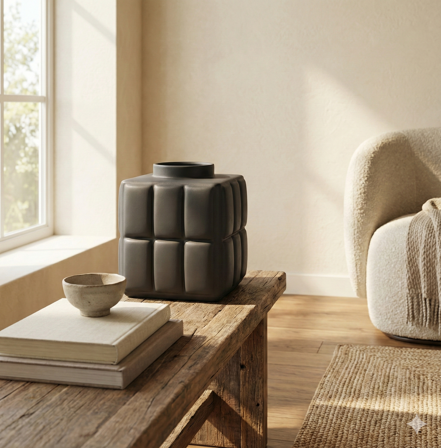 The Obsidian Grid Vase