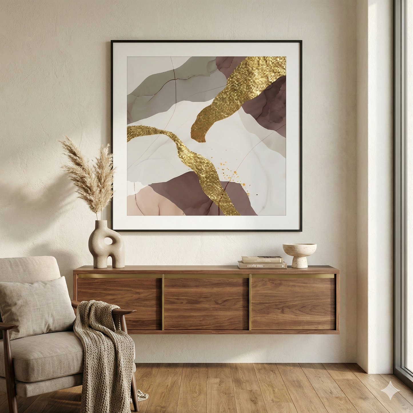 The Multicolor Color Block Painting - Medium