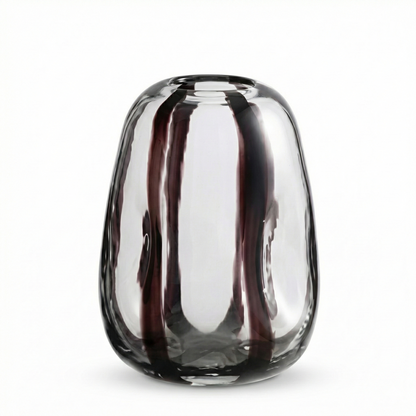 The Black Strip Glass Vase