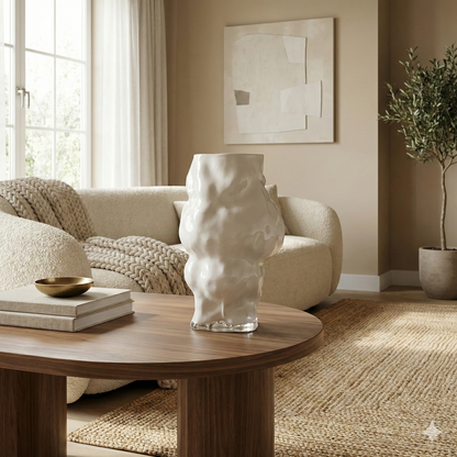 The White Meteorite Vase (High - Medium)