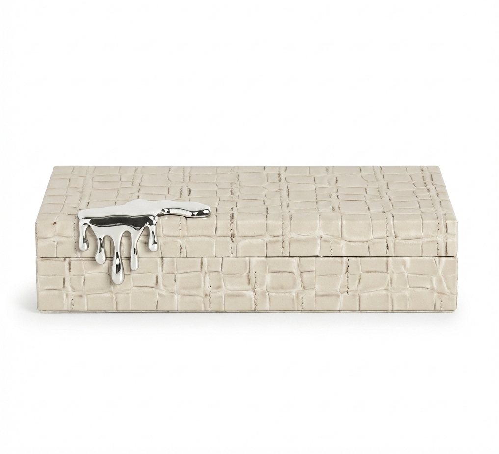 The Water Drop Decorative Box Light Grey - M